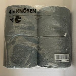 COPY - IKEA KNOSEN KNÖSEN Grey Toilet Paper 1 Pack/4 Rolls 2 PLY 300 Squares 70…